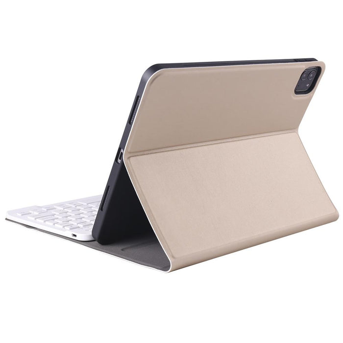 Lambskin Texture Ultra-Thin Bluetooth Keyboard Leather Case With Pen Holder For Ipad Air 5 2022 / Air 4 2020 10.9 & Pro 11 Inch 2021 / 2020 / 2018