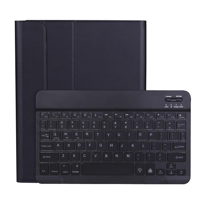 Lambskin Texture Ultra-Thin Bluetooth Keyboard Leather Case With Pen Holder & Backlight For Ipad Air 5 2022 / Air 4 2020 10.9 & Pro 11 Inch 2021 / 2020 / 2018