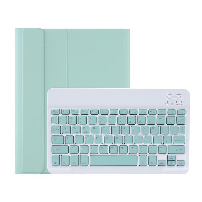 Candy Colour Skin Feel Texture Bluetooth Keyboard Leather Case With Pen Holder For Ipad Air 4 10.9 2020 / Air 5 10.9 2022