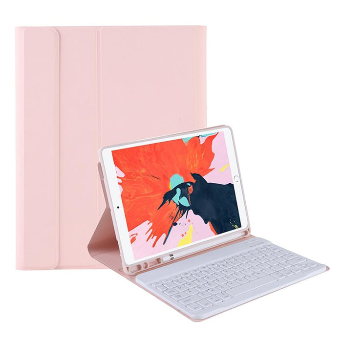 Candy Colour Skin Feel Texture Bluetooth Keyboard Leather Case With Pen Holder For Ipad Air 4 10.9 2020 / Air 5 10.9 2022