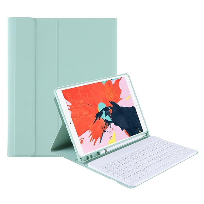 Candy Colour Skin Feel Texture Bluetooth Keyboard Leather Case With Pen Holder For Ipad Air 4 10.9 2020 / Air 5 10.9 2022