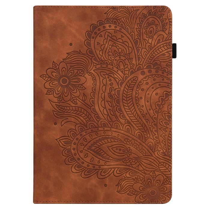 Peacock Embossed Pattern Tpu + Pu Leather Tablet Case
