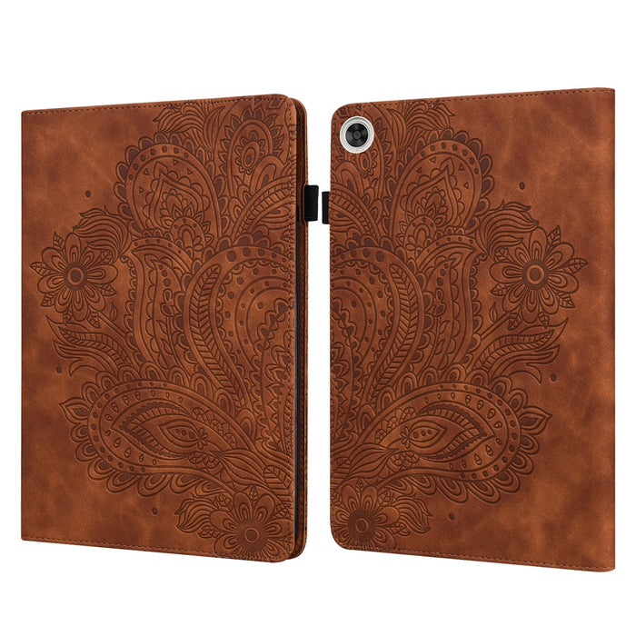Peacock Embossed Pattern Tpu + Pu Leather Tablet Case