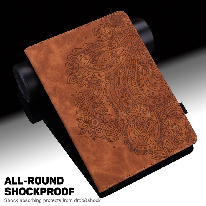 Peacock Embossed Pattern Tpu + Pu Leather Tablet Case