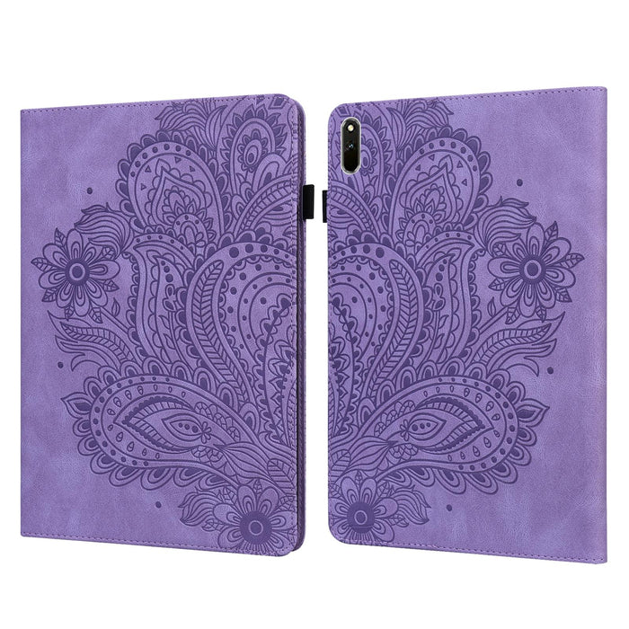 Peacock Embossed Pattern Tpu + Pu Leather Tablet Case