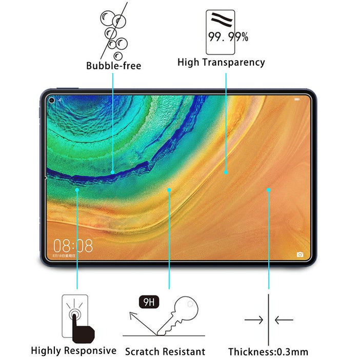 2 Pcs 9H 2.5D Explosion-Proof Tempered Glass Film For Huawei Matepad Pro 10.8 / Matepad Pro 10.8 2021