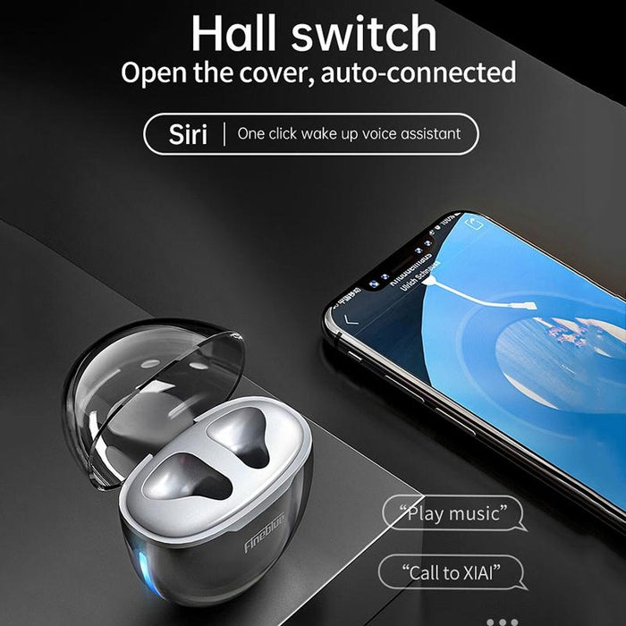 F-22Pro Tws Bluetooth Earphone With Transparent Jelly Charging Case