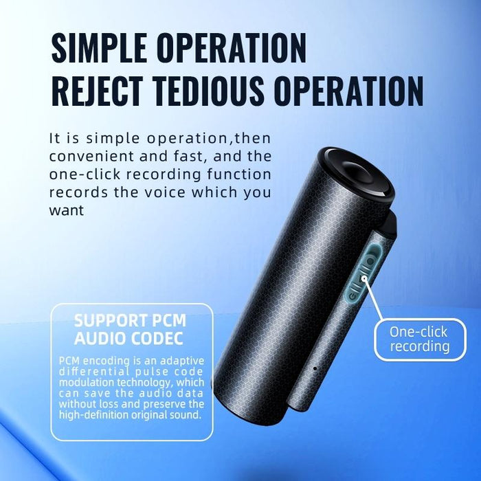 Smart Hd Noise Reduction Voice Control Strong Magnetic Recording Pen Capacity 4Gb Black
