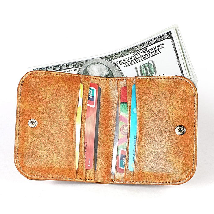 Women Leather Rfid Blocking Coin Purse - Compact Design