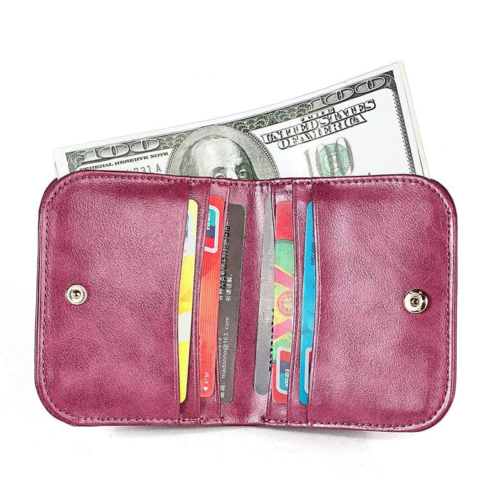 Women Leather Rfid Blocking Coin Purse - Compact Design