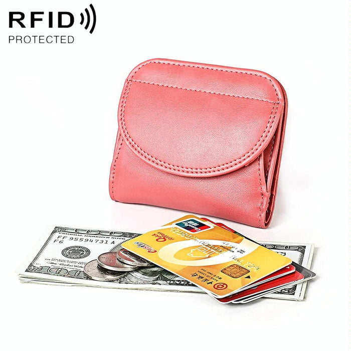 Women Leather Rfid Blocking Coin Purse - Compact Design