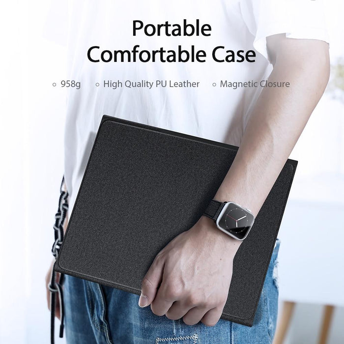 Bluetooth Keyboard Leather Case With Touchpad & Smart Sleep Function For Ipad 10.2 2021 / 2020 / 2019 Black