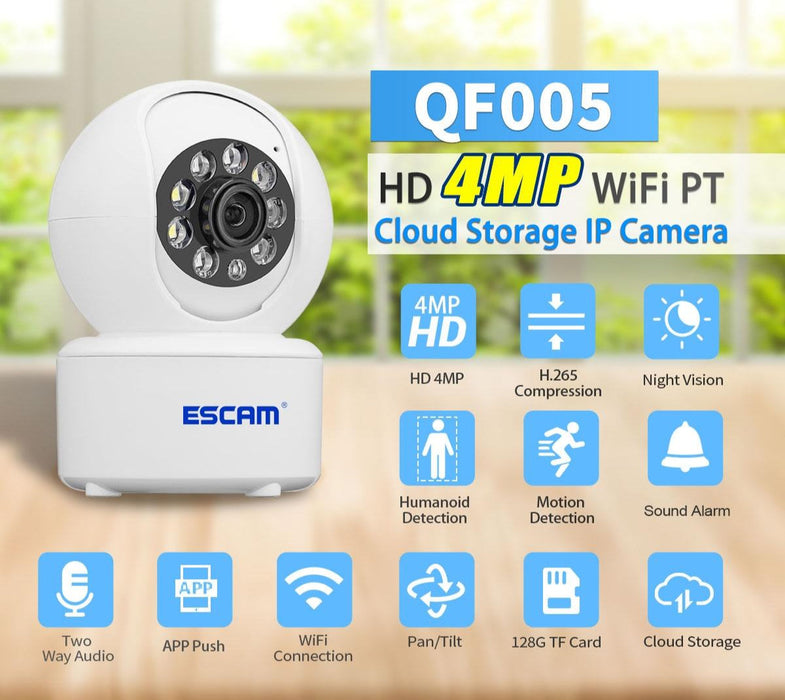 4Mp Indoor Hd Wifi Pan-Tilt Camera Support Motion Detection / Two-Way Audio / Night Vision