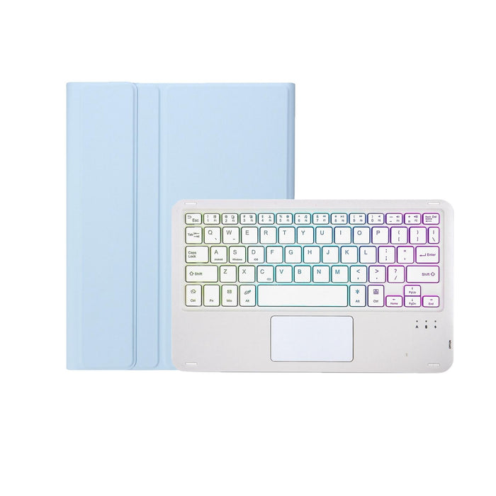 Skin Feel Pen Slot Touch Pad Backlight Bluetooth Keyboard Leather Tablet Case For Ipad 10.2 2021&2020&2019/Air 2019/Pro 10.5