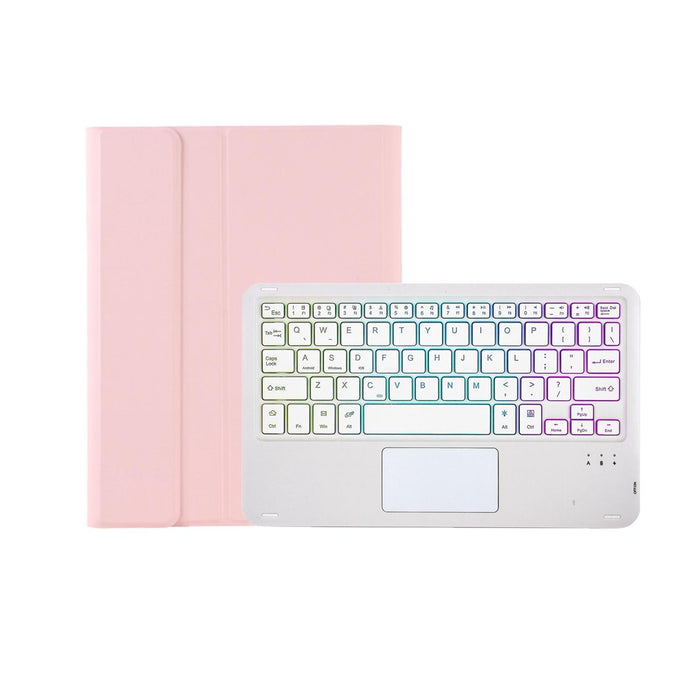 Skin Feel Pen Slot Touch Pad Backlight Bluetooth Keyboard Leather Tablet Case For Ipad 10.2 2021&2020&2019/Air 2019/Pro 10.5