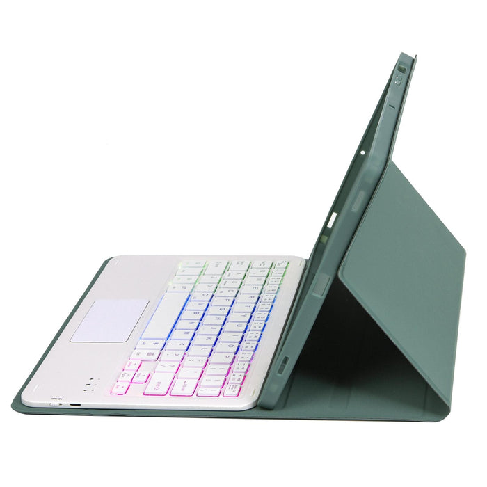 Skin Feel Pen Slot Touch Pad Backlight Bluetooth Keyboard Leather Tablet Case For Ipad 10.2 2021&2020&2019/Air 2019/Pro 10.5