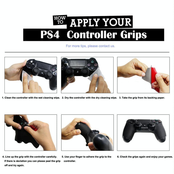 For Sony Ps4 Ch-Ps4-003 Game Handle Anti-Slip Protective Sticker Black