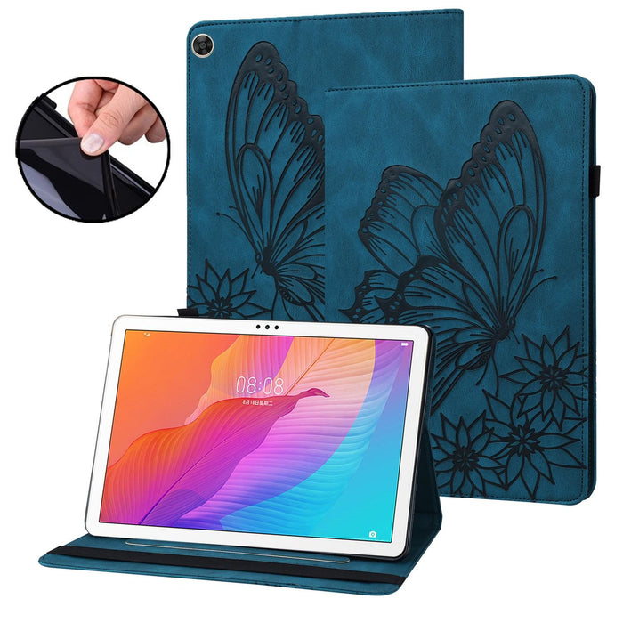 Big Butterfly Embossed Leather Tablet Case