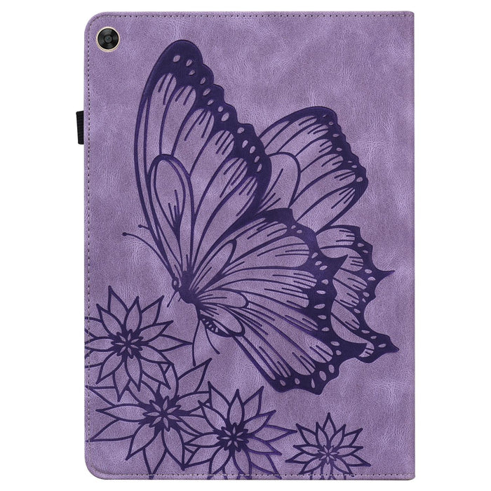 Big Butterfly Embossed Leather Tablet Case