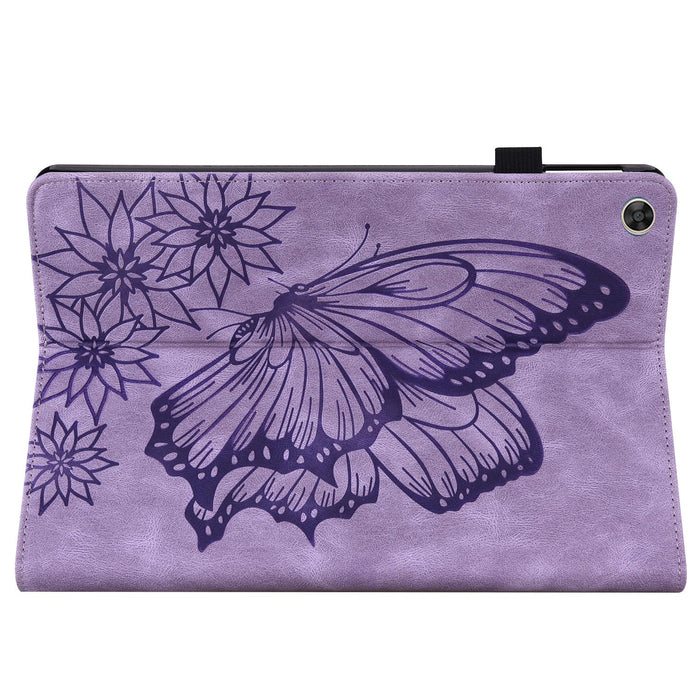 Big Butterfly Embossed Leather Tablet Case