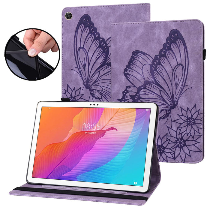 Big Butterfly Embossed Leather Tablet Case