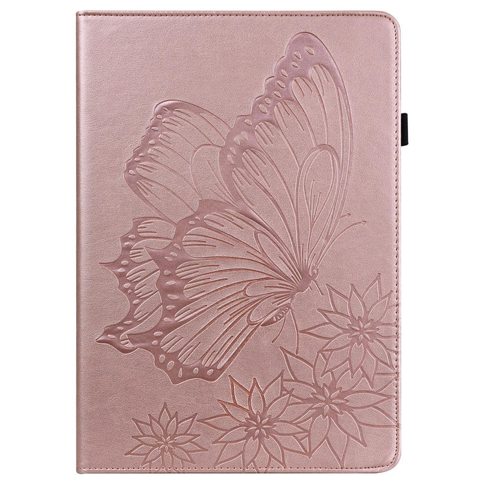 Big Butterfly Embossed Leather Tablet Case