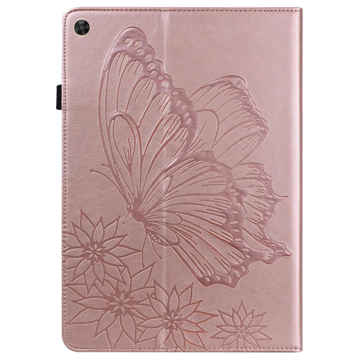 Big Butterfly Embossed Leather Tablet Case