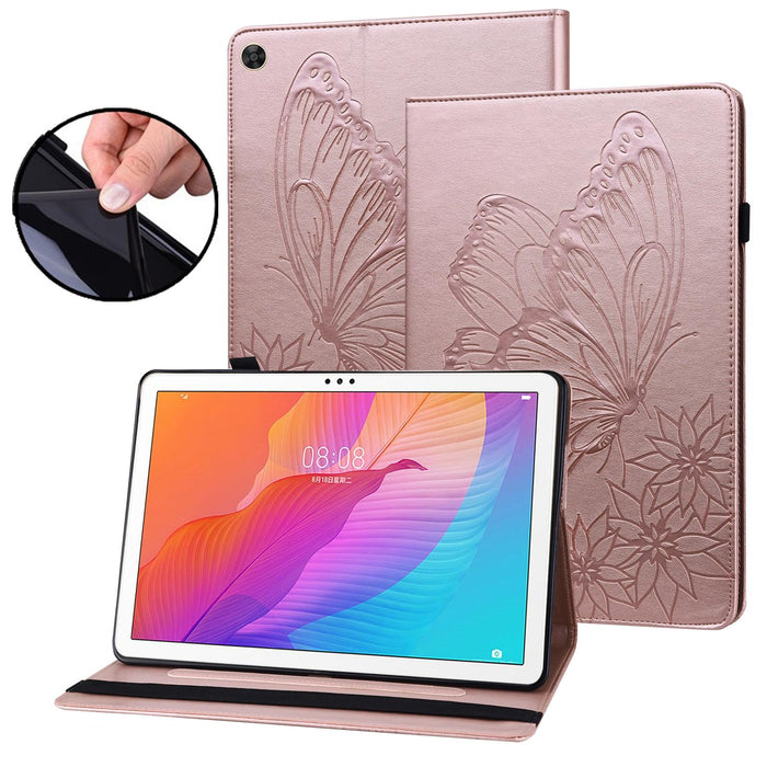 Big Butterfly Embossed Leather Tablet Case