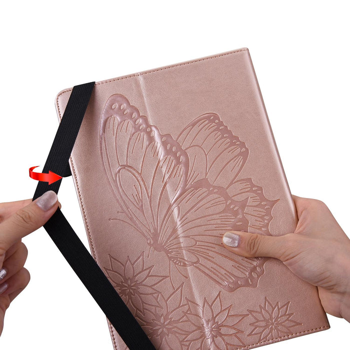 Big Butterfly Embossed Leather Tablet Case