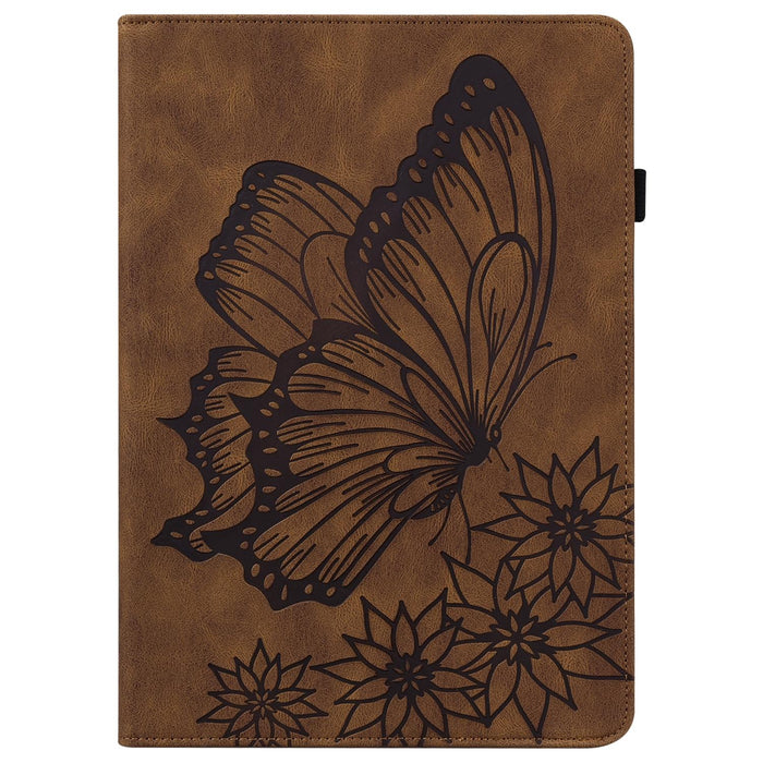 Big Butterfly Embossed Leather Tablet Case