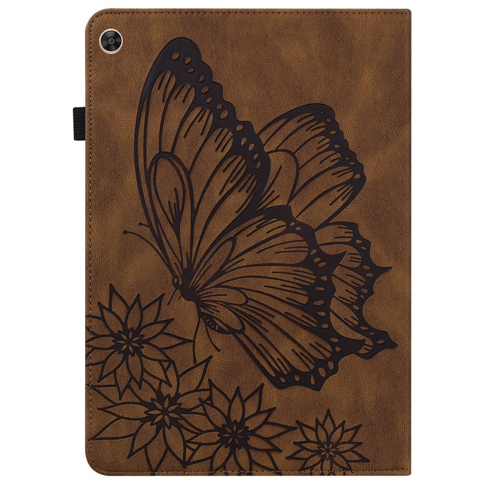 Big Butterfly Embossed Leather Tablet Case
