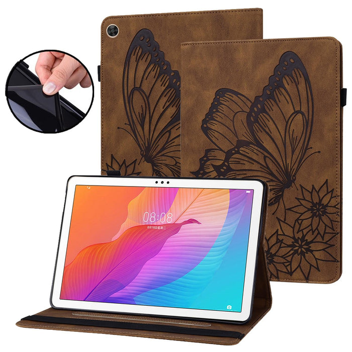 Big Butterfly Embossed Leather Tablet Case