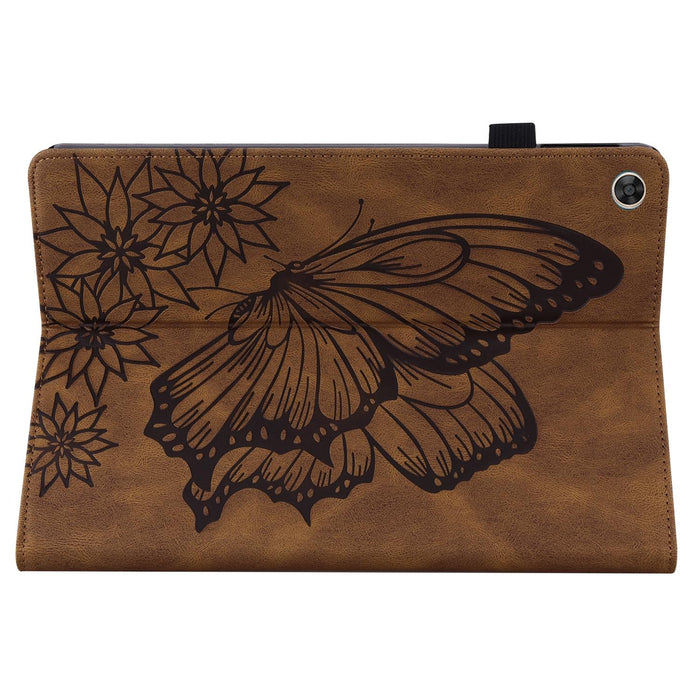 Big Butterfly Embossed Leather Tablet Case