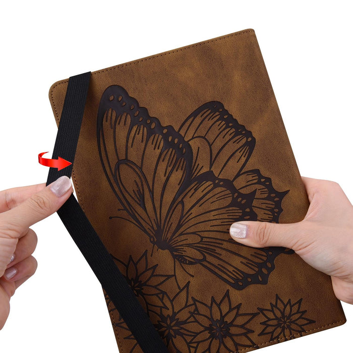 Big Butterfly Embossed Leather Tablet Case