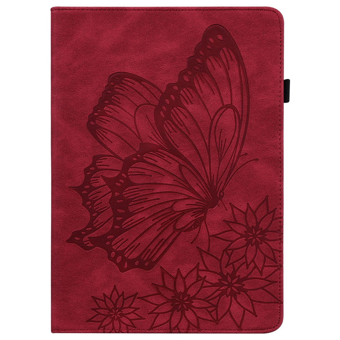 Big Butterfly Embossed Leather Tablet Case