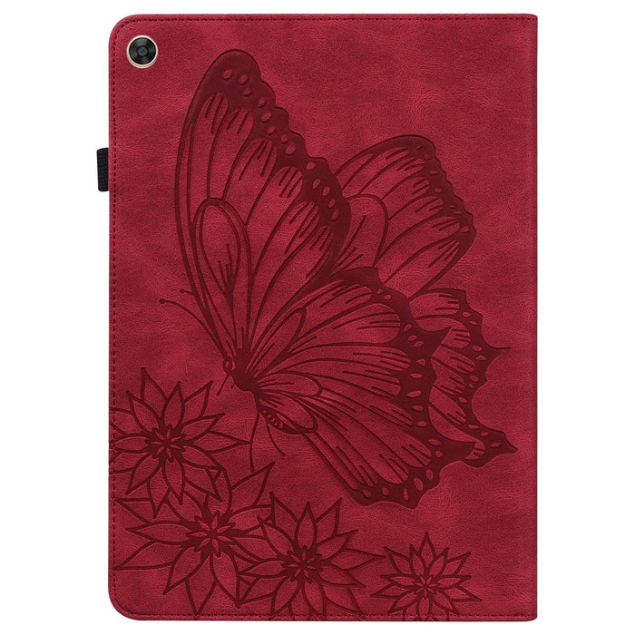 Big Butterfly Embossed Leather Tablet Case