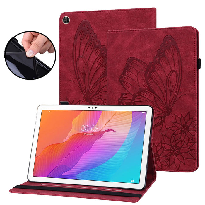 Big Butterfly Embossed Leather Tablet Case