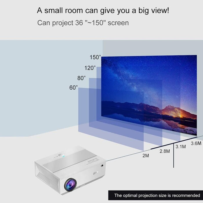 E600S 1920X1080P 400 Ansi Lumens Lcd Led Smart Projector Same Screen Version