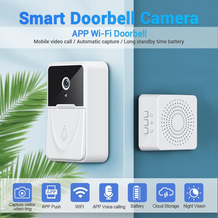 Smart Doorbell Camera Support Mobile App & Two-Way Voice & Cloud Storage