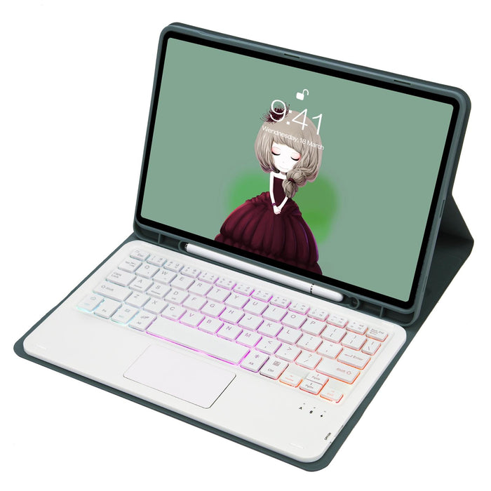 For Samsung Galaxy Tab S6 Lite A610B-As Candy Colour Backlight Bluetooth Keyboard Leather Tablet Case