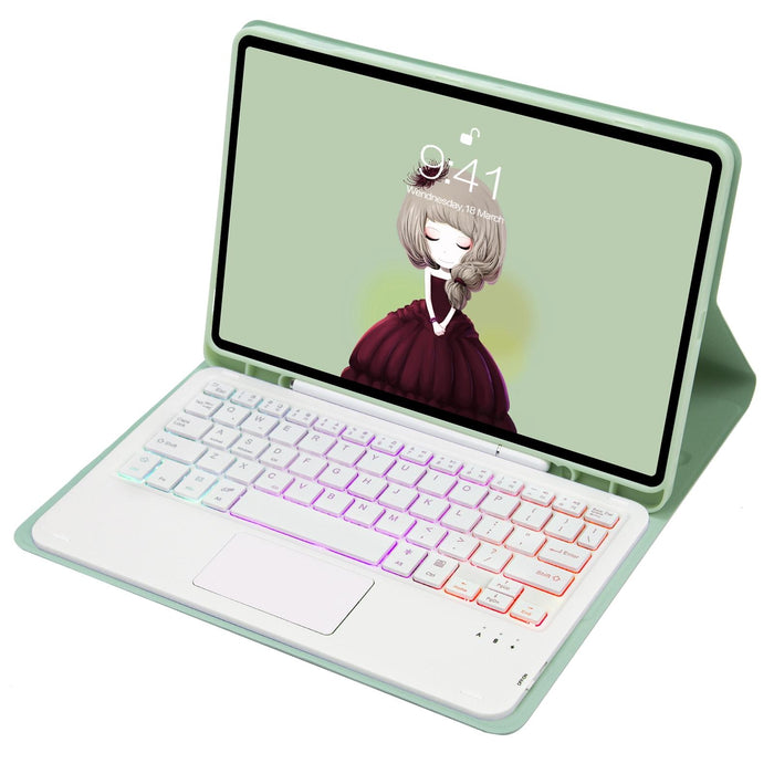 For Samsung Galaxy Tab S6 Lite A610B-As Candy Colour Backlight Bluetooth Keyboard Leather Tablet Case