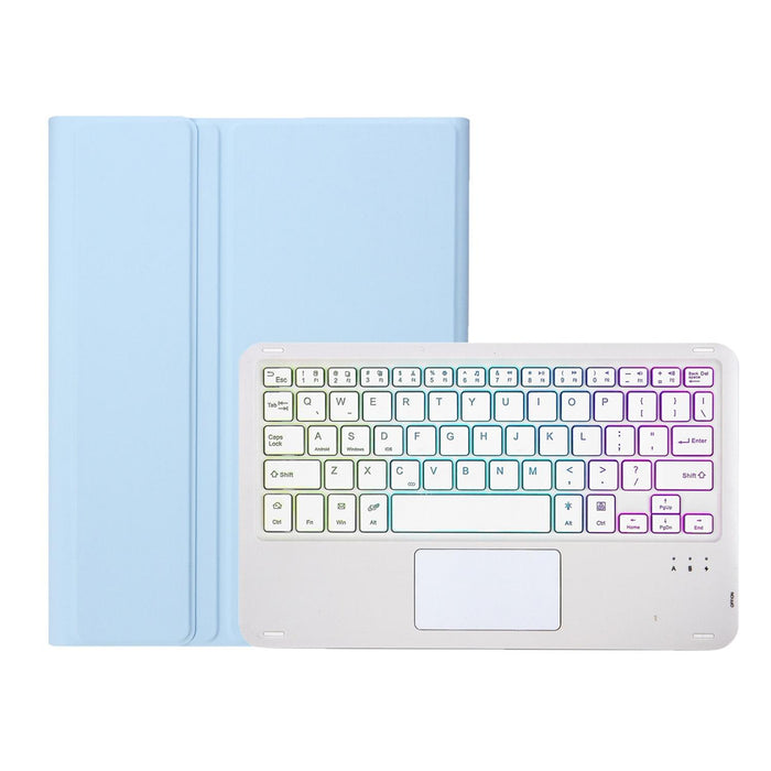 For Samsung Galaxy Tab S6 Lite A610B-As Candy Colour Backlight Bluetooth Keyboard Leather Tablet Case