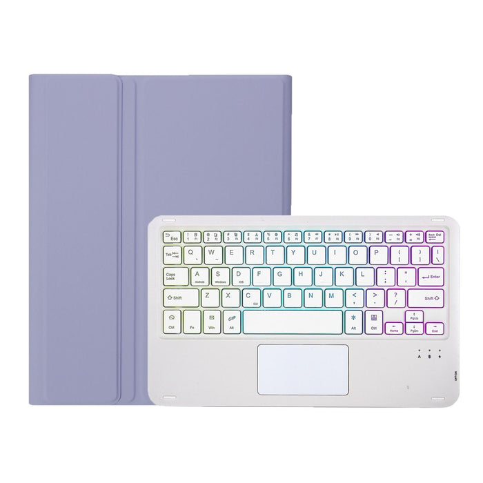 For Samsung Galaxy Tab S6 Lite A610B-As Candy Colour Backlight Bluetooth Keyboard Leather Tablet Case