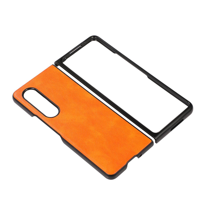 Two Tone Litchi Pu Phone Case For Samsung Galaxy z Fold 4