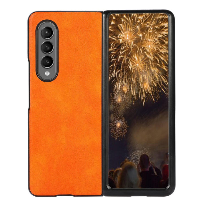 Two Tone Litchi Pu Phone Case For Samsung Galaxy z Fold 4