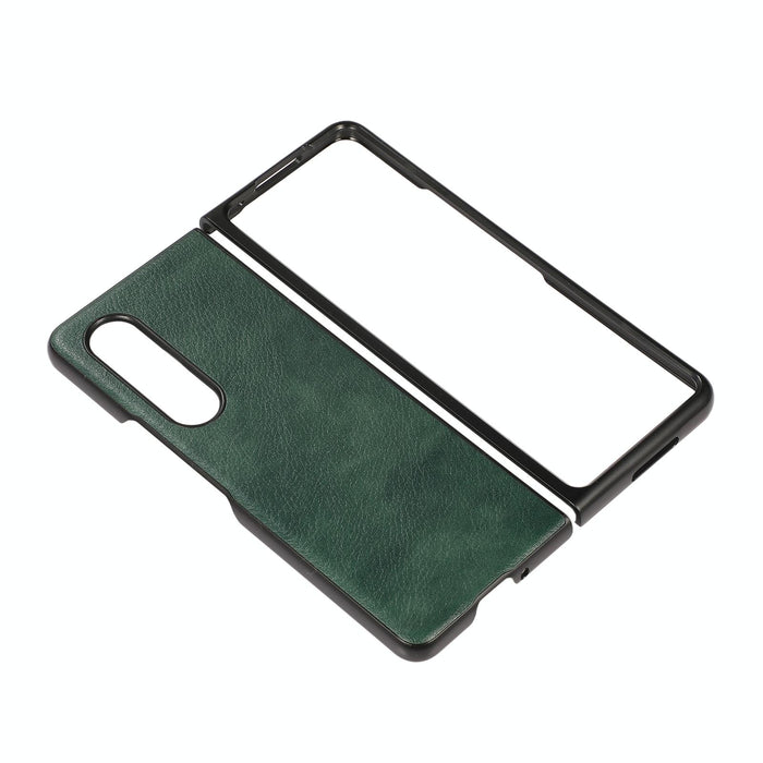 Two Tone Litchi Pu Phone Case For Samsung Galaxy z Fold 4