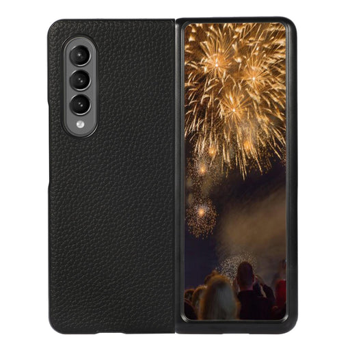 Two Tone Litchi Texture Case For Samsung Galaxy z Fold 4