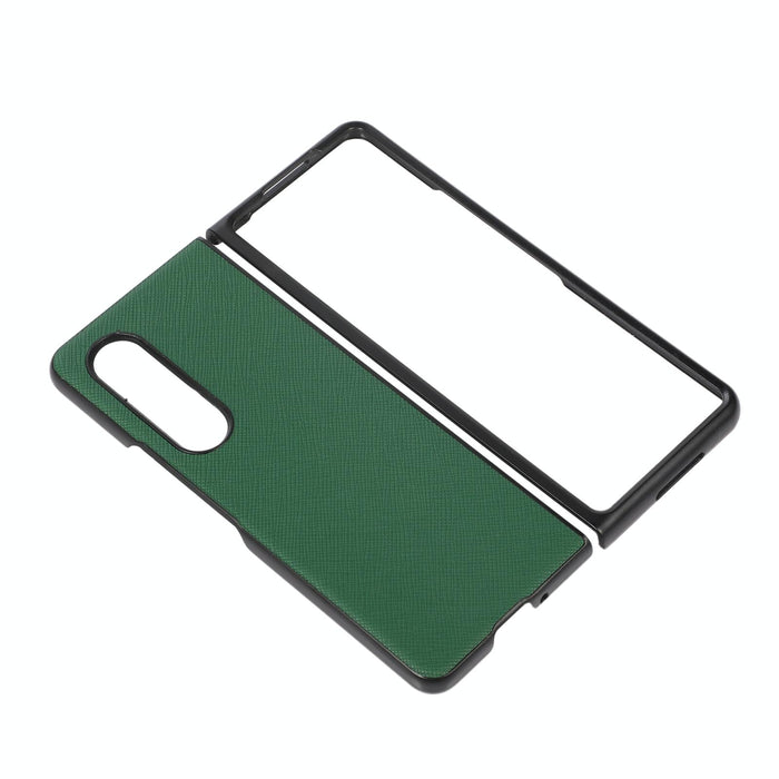 Cross Texture Pu Leather Case For Samsung Fold 4