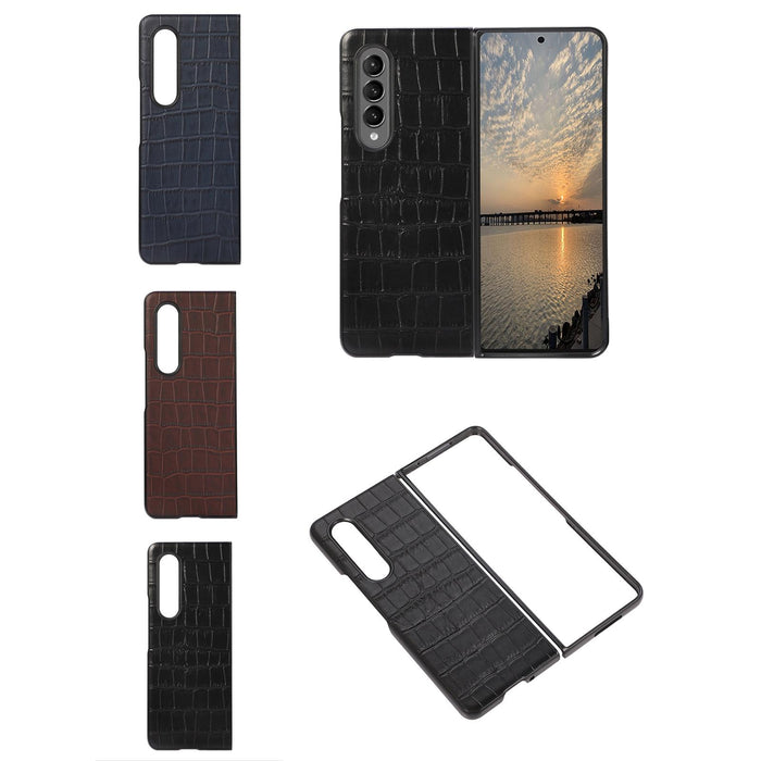 Genuine Leather Crocodile Texture Phone Case For Samsung