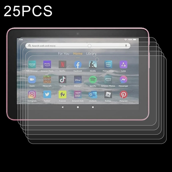 25 Pcs 9H 2.5D Explosion-Proof Tempered Tablet Glass Film For Amazon Kindle Fire 7 2022